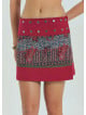 Snap Closure Patchwork Wrap Green Ethnic Skirt 4671